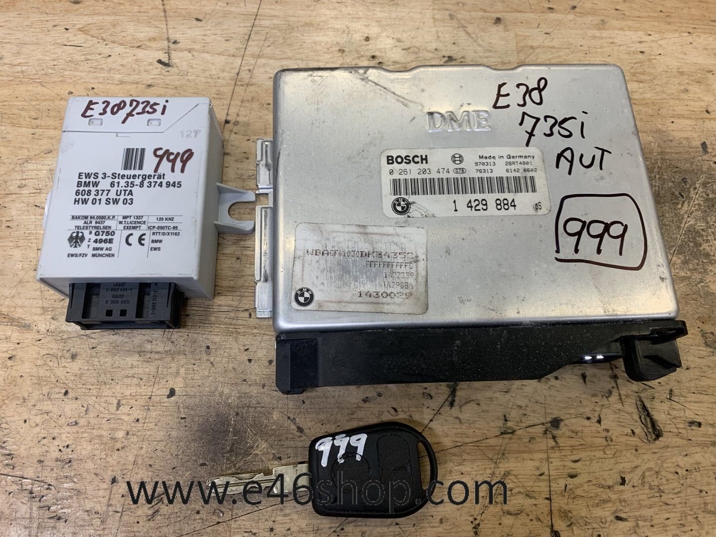 ECU EWS SLEUTEL BMW E38 735i oe 1429884, Auto-onderdelen, Gebruikt, -, -, Ophalen of Verzenden