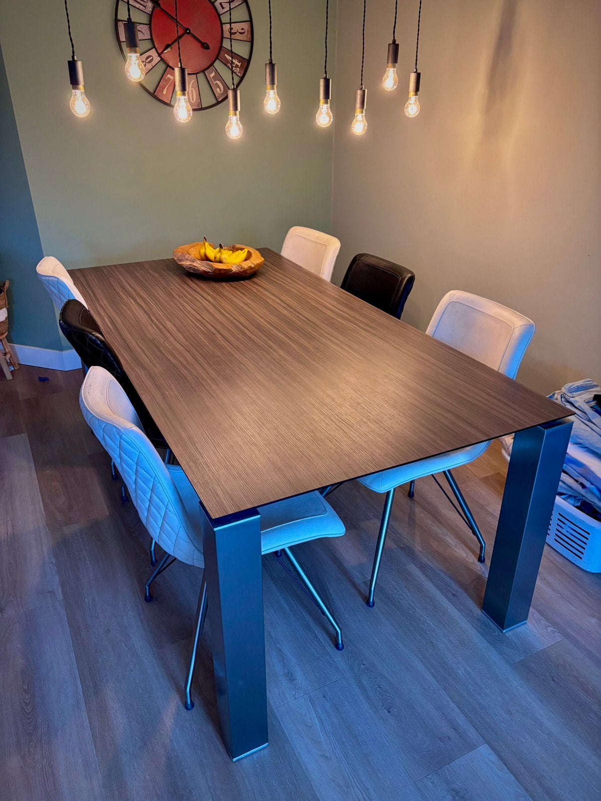 Canarias eettafel 200x100 cm + zonder stoelen, Huis en Inrichting, Ophalen, Gebruikt, 200 cm of meer, 50 tot 100 cm