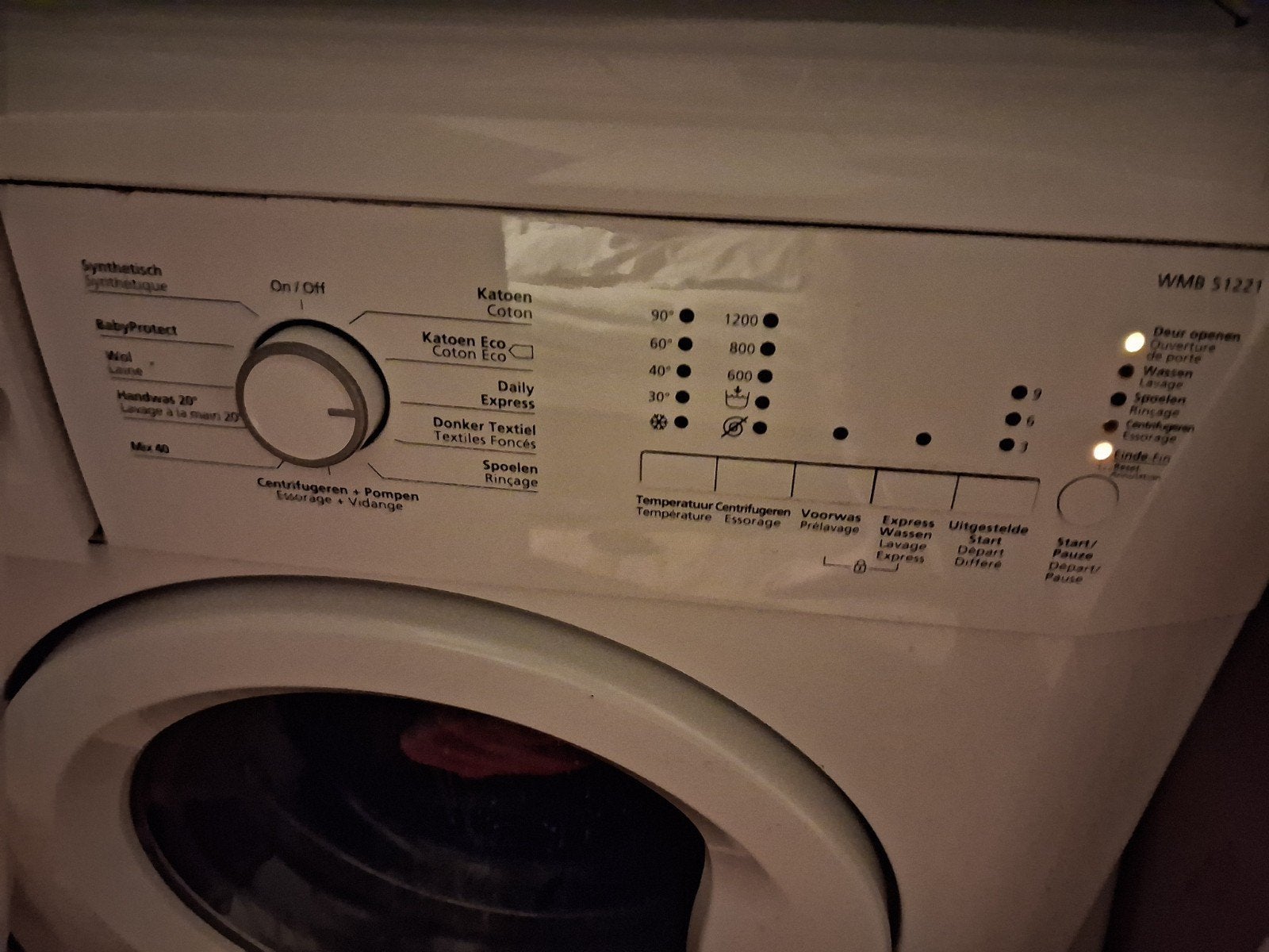 Wasmachine, Witgoed en Apparatuur, Wasmachines, Gebruikt, Voorlader, 85 tot 90 cm, 1200 tot 1600 toeren