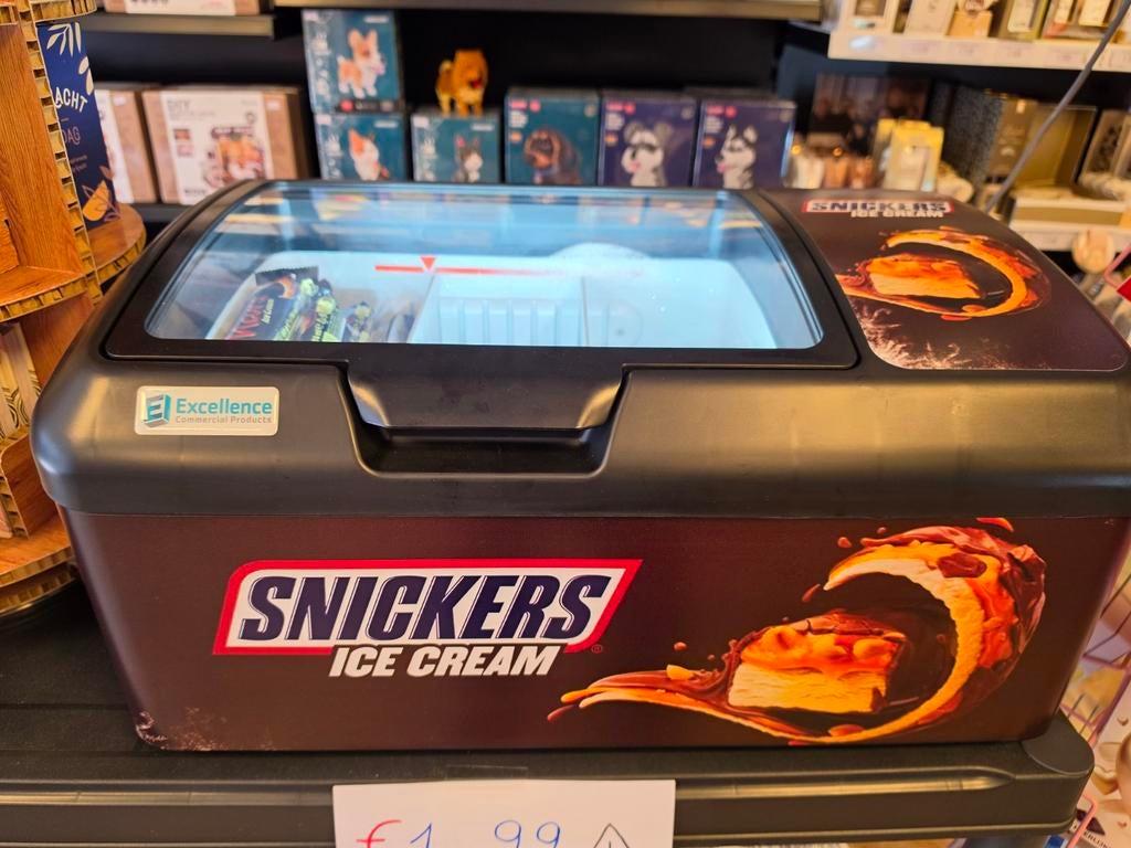 Snickers Ice Cream Vriezer - Compact en Stijlvol, Gebruikt, Minder dan 85 cm, Ophalen of Verzenden, Minder dan 75 liter