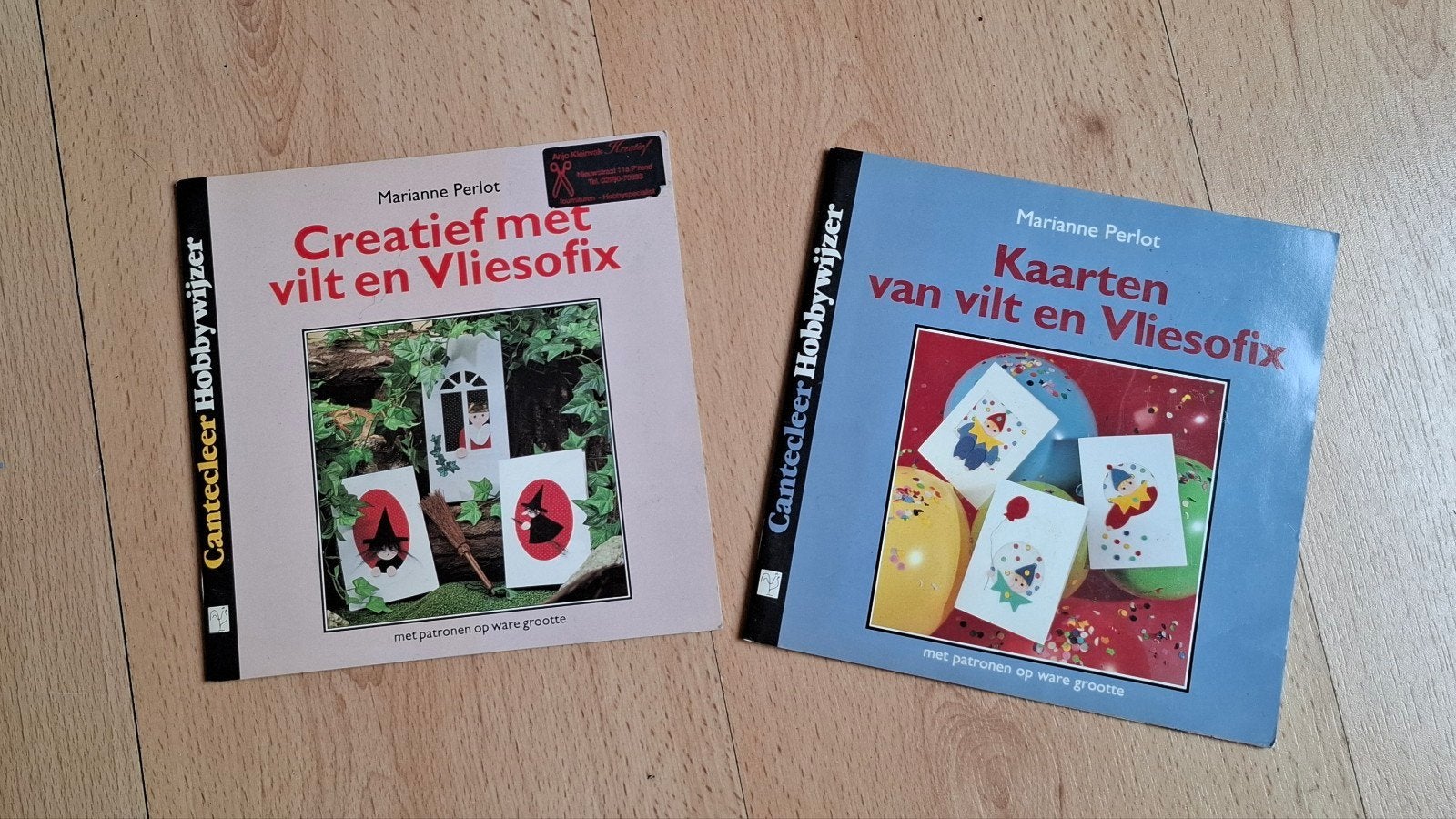 2x Hobbyboek: Kaarten en Creatief met vilt en Vliesofix, Boeken, Gelezen, Scrapbooking en Knutselen, Geschikt voor kinderen, Marianne Perlot