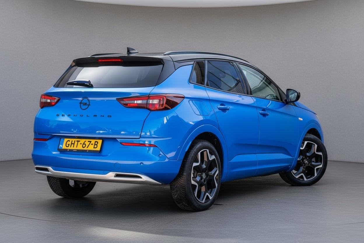 Opel Grandland 1.6 Turbo Plug-In Hybrid Ultimate |Leder|Stoe, Auto's, Dealer onderhouden, Euro 6, 4 cilinders, Blauw