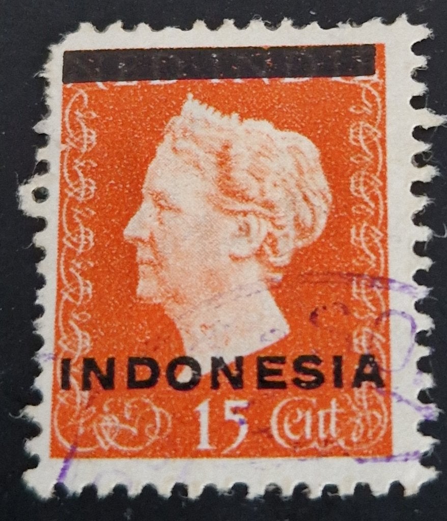 Indonesie 1948 - Mi.1 - Opdruk op zegels Nederlands-Indië, Ophalen of Verzenden, Gestempeld, Zuidoost-Azië