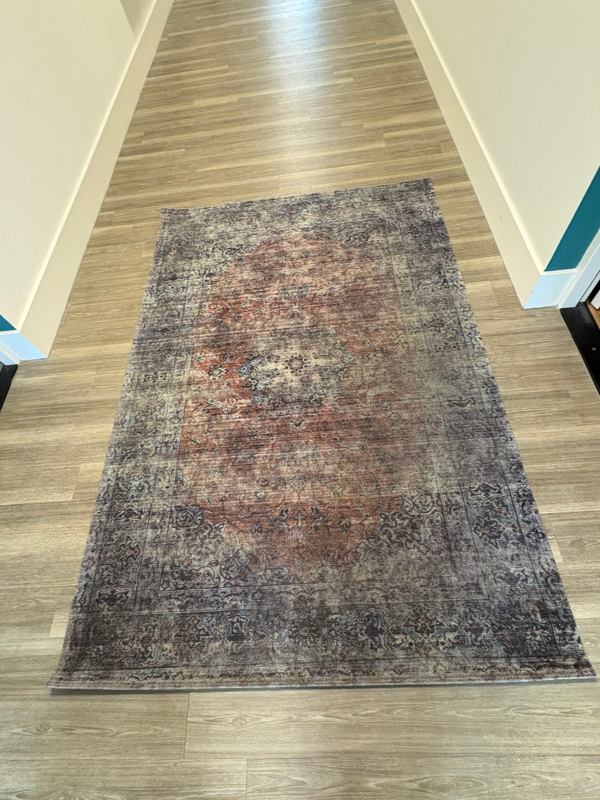 Vloerkleed, Ophalen, Gebruikt, Blauw, 150 tot 200 cm