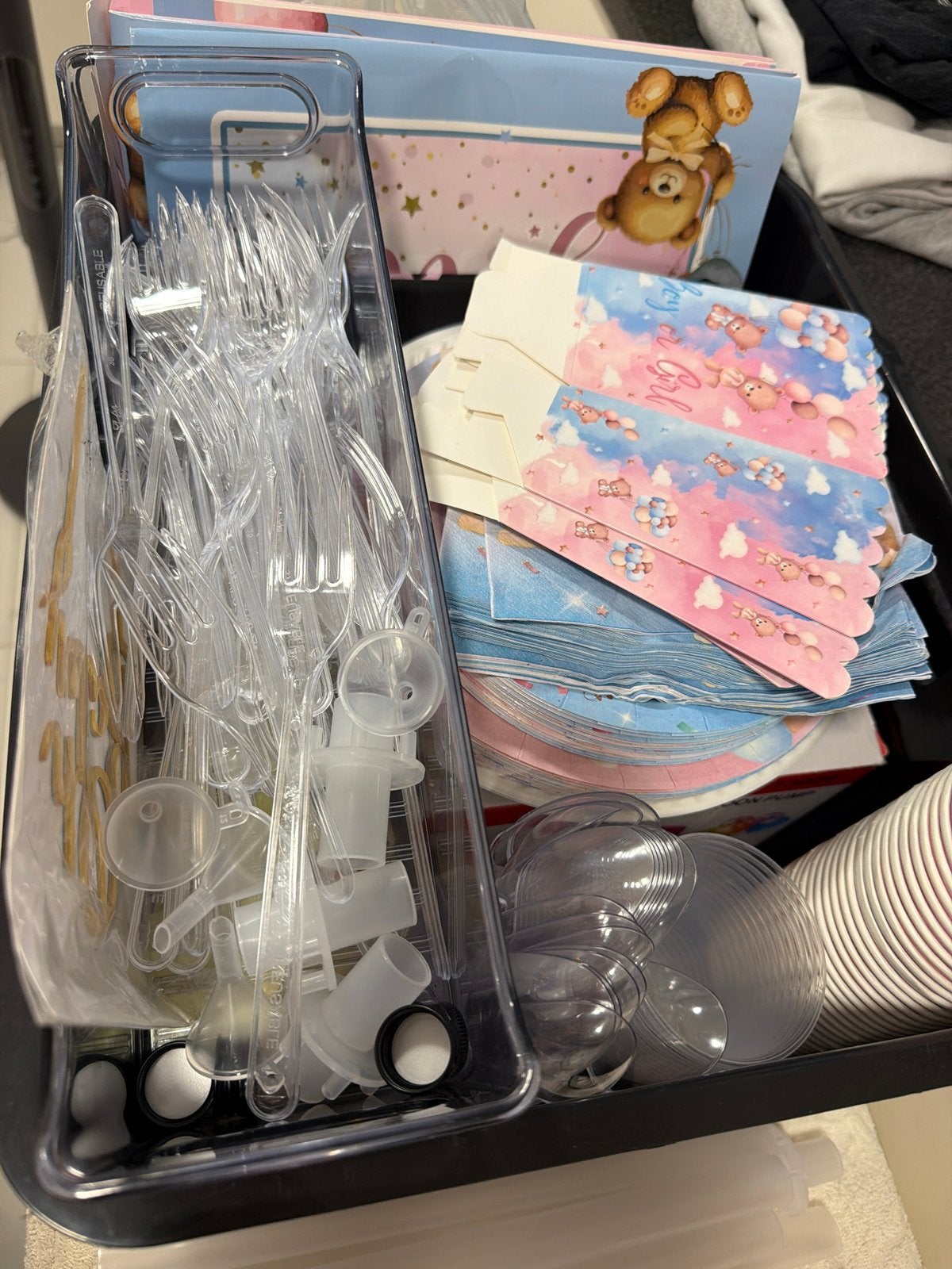 Grote partij feestartikelen voor babyshower/gender reveal, Ophalen, Zo goed als nieuw, Feestartikel, Geboorte of Huwelijk