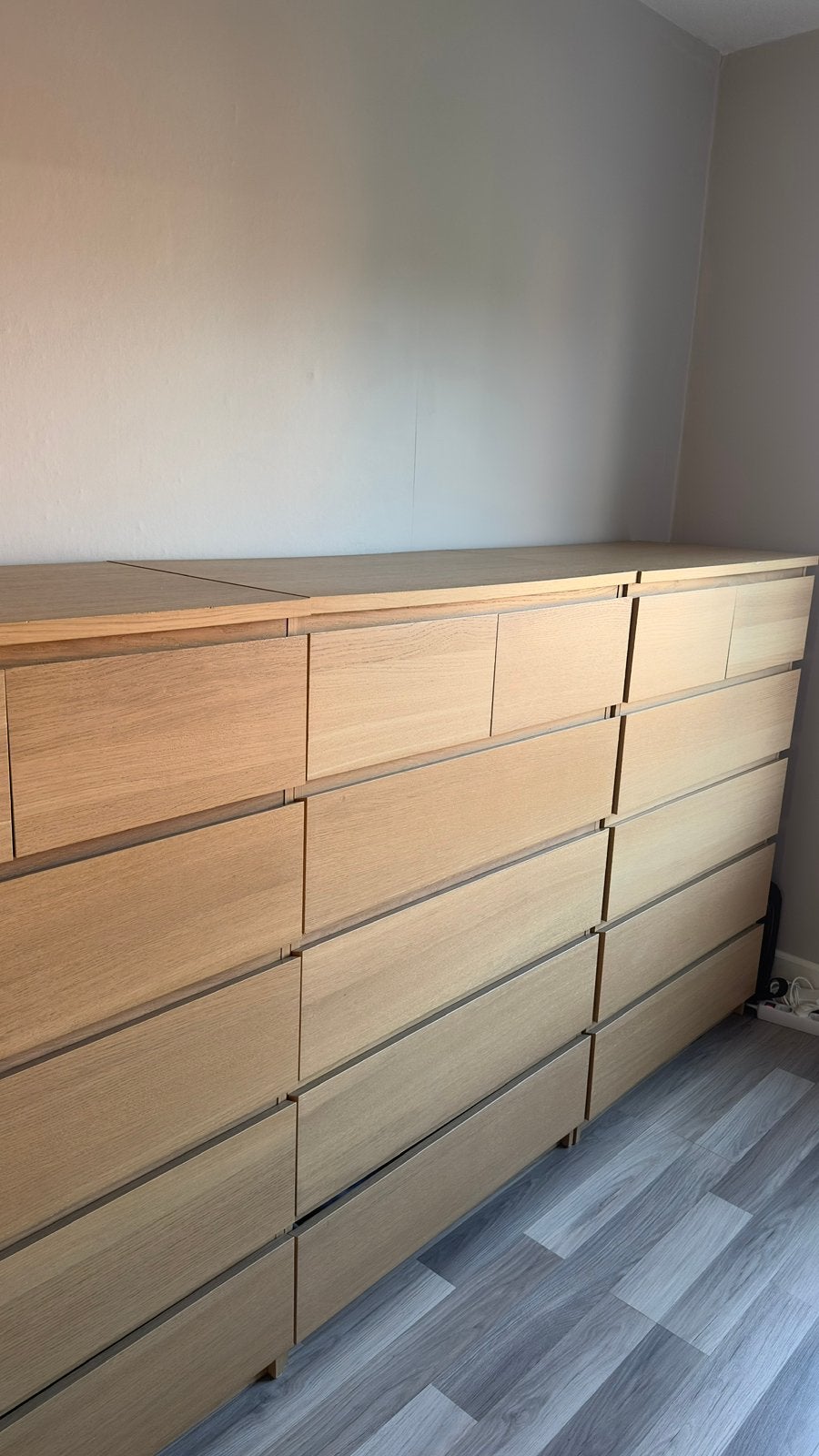 3x IKEA MALM ladekast eikenfineer, Ophalen, 5 laden of meer, 100 tot 150 cm, 50 tot 100 cm