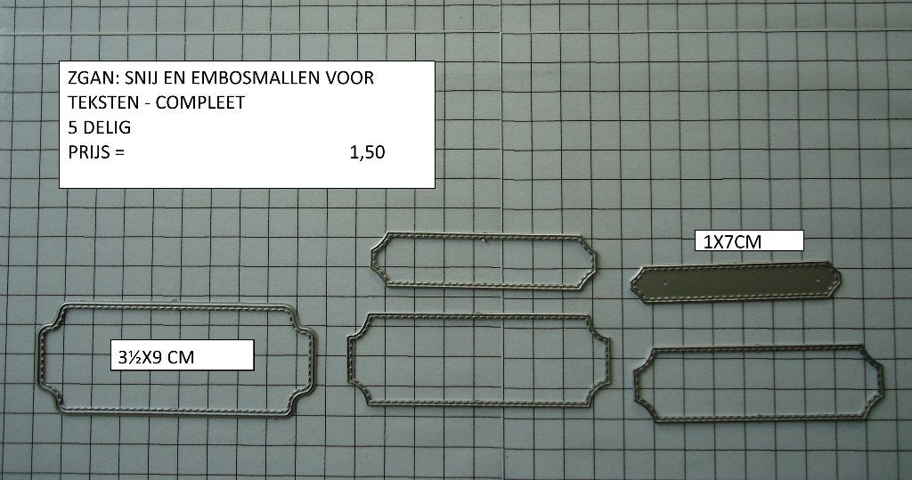 snij en embosmallen voor tekst ( alleen verzenden, Ophalen, Zo goed als nieuw, Overige thema's, Pons of Mal