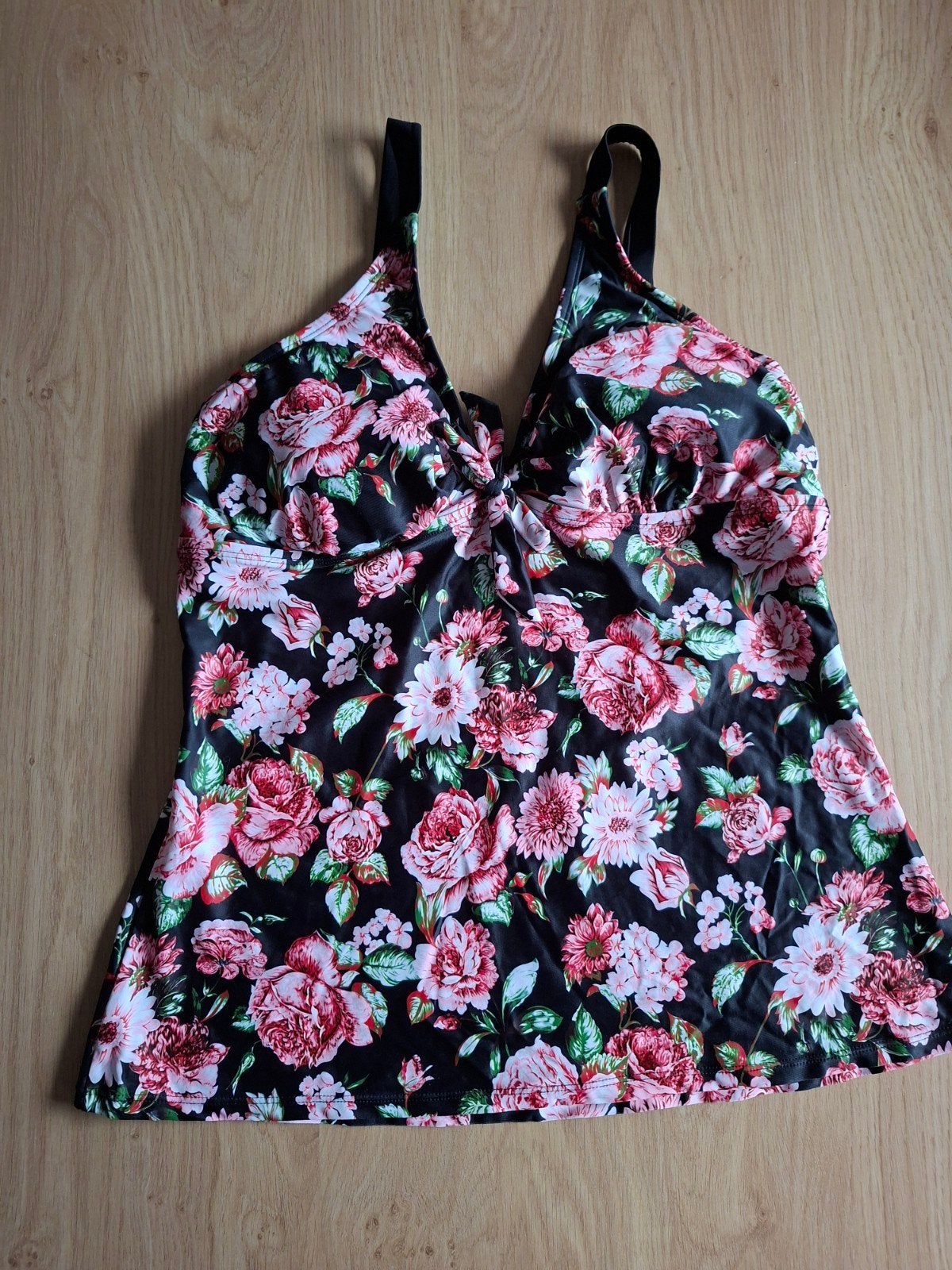Mooie tankini met vrolijke bloemenprint, maat L, Ophalen of Verzenden, Zo goed als nieuw, Meerkleurig, Overige typen