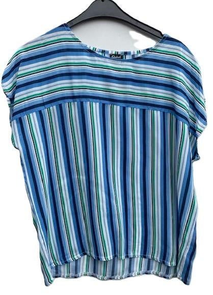 Gafair NIEUW blauw-groen-wit gestreepte bloes, maat XL, Maat 46/48 (XL) of groter, Nieuw, Gafair, Verzenden