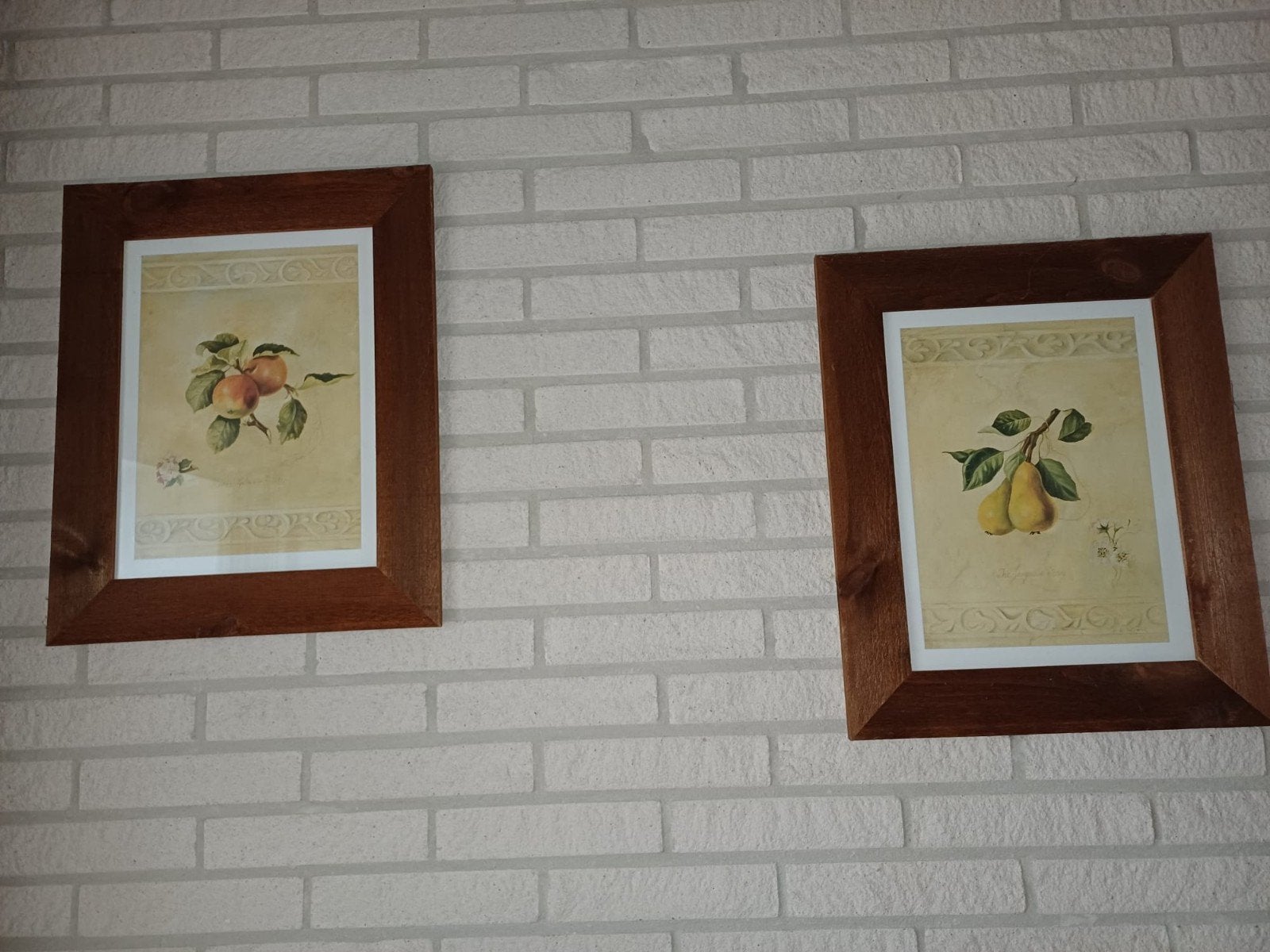 2 Schilderijen met fruitmotief, afm. 42x52 cm, Antiek en Kunst, Kunst | Schilderijen | Klassiek, Ophalen