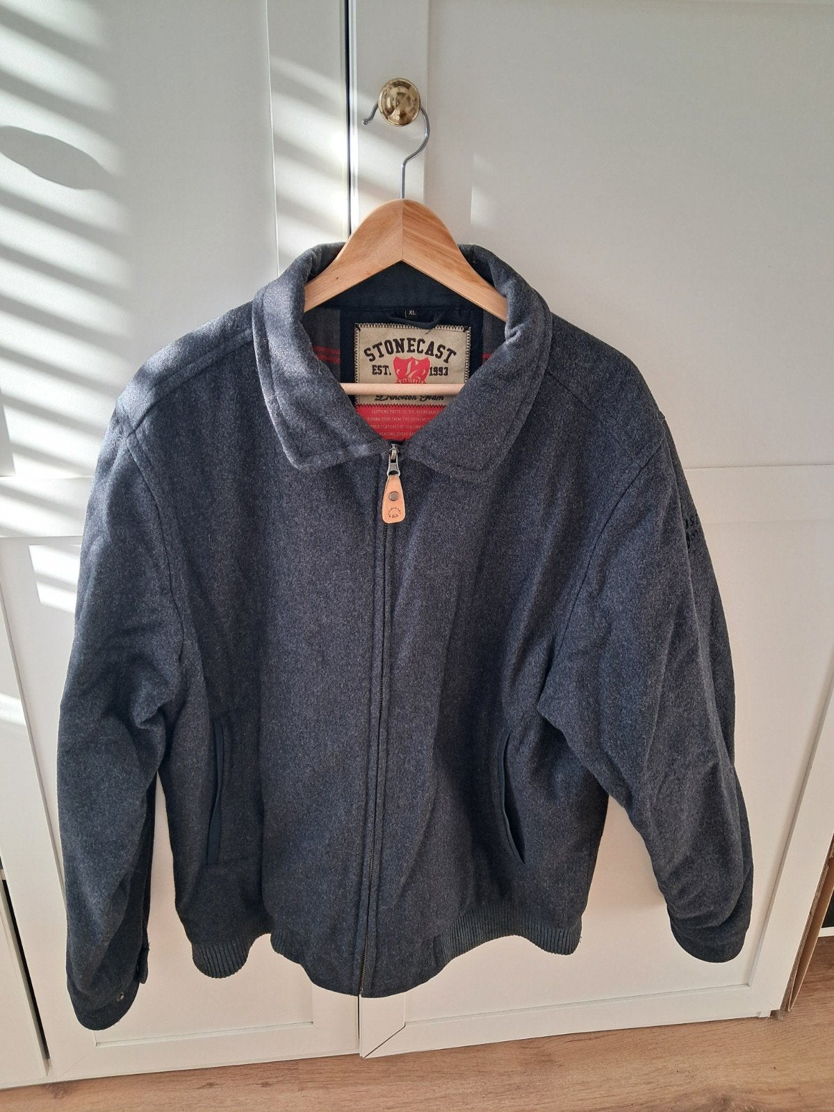 nieuw wollen herenjas stonecast mt xl, Kleding | Heren, Stonecast, Ophalen of Verzenden, Grijs, Maat 56/58 (XL)