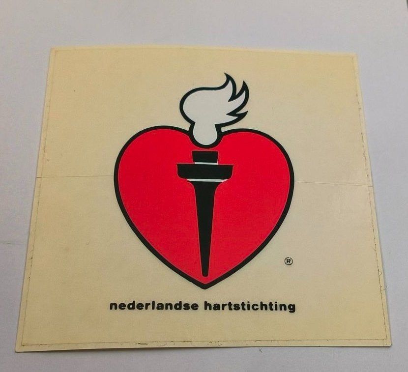 Sticker Nederlandse Hartstichting, Verzamelen, Ophalen of Verzenden, Zo goed als nieuw, Bedrijf of Vereniging