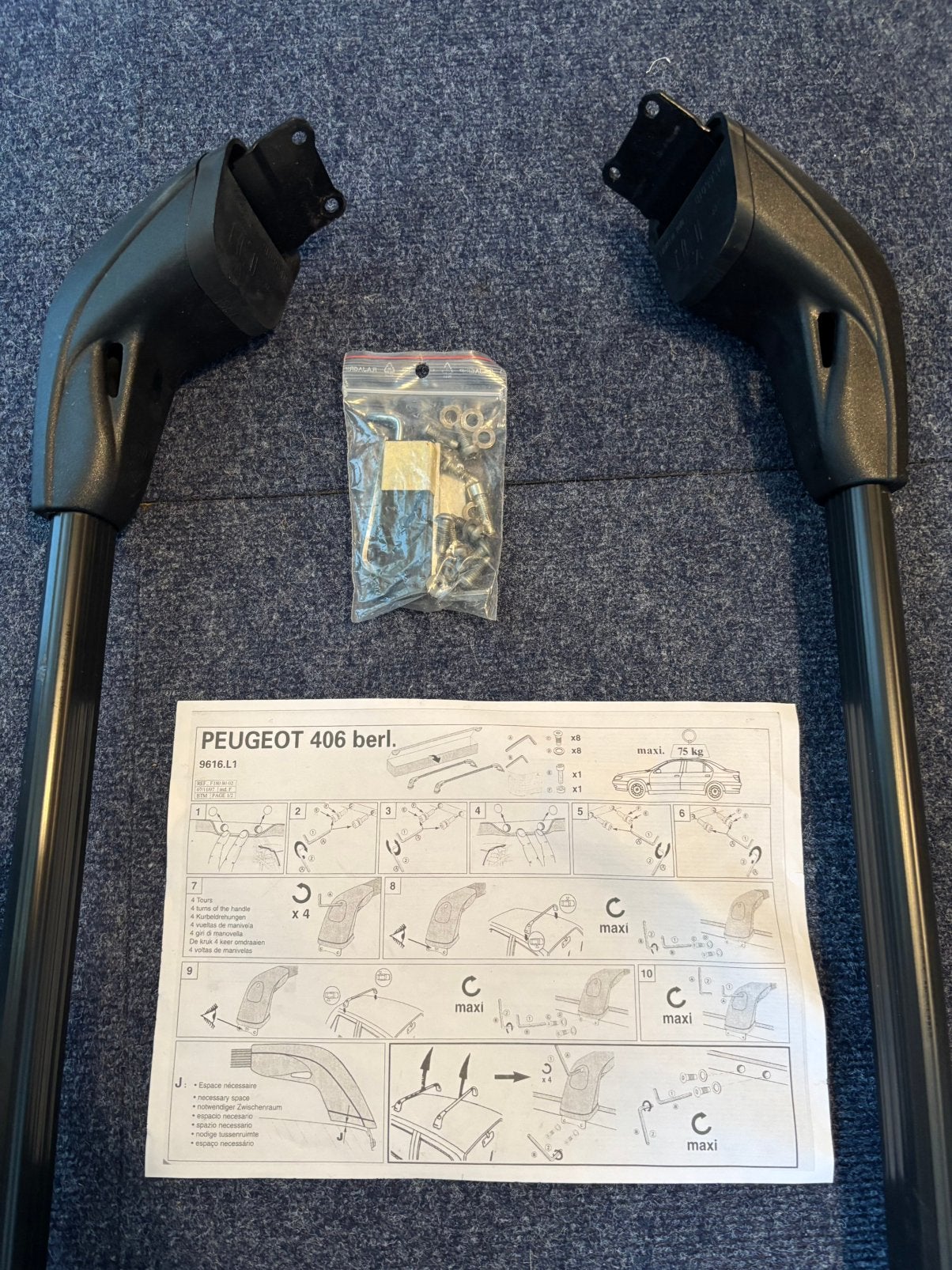 Dakdragers Peugeot 406, Ophalen, Zo goed als nieuw