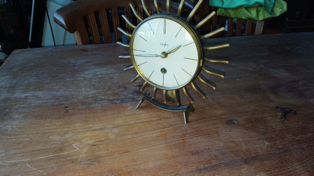 Zonneklok Orfac, jaren ’50  even tekst lezen, Antiek en Kunst, Ophalen of Verzenden