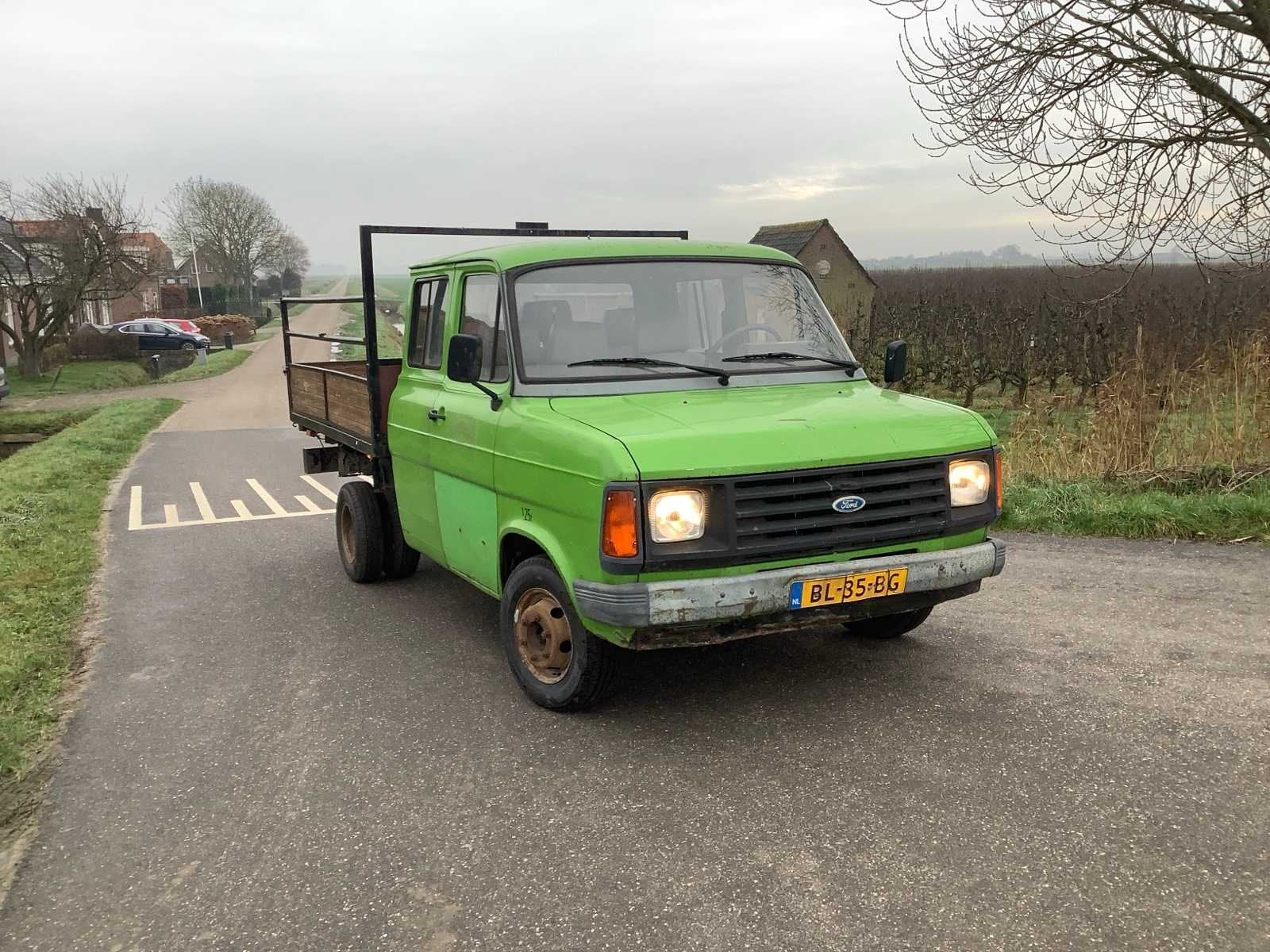 1985 Ford Transit dubbelcabine Bedrijfswagen, Gebruikt, 68 pk, Origineel Nederlands, Bedrijf