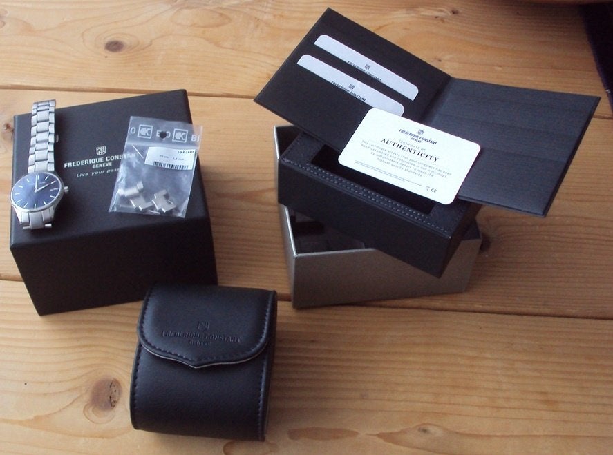 Frederique Constant, Herenhorloge, Elegantie,Stijl, Tijdloos, Overige merken, Staal, Staal, Polshorloge