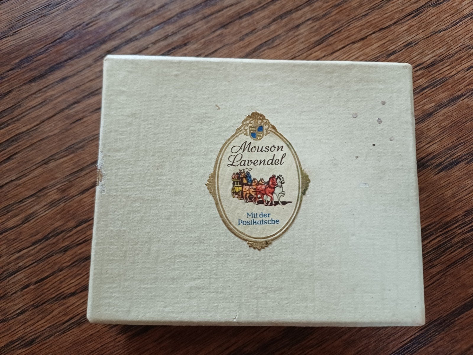 Vintage Mouson Lavendel parfum en zeepje in doosje, Verzamelen, Ophalen