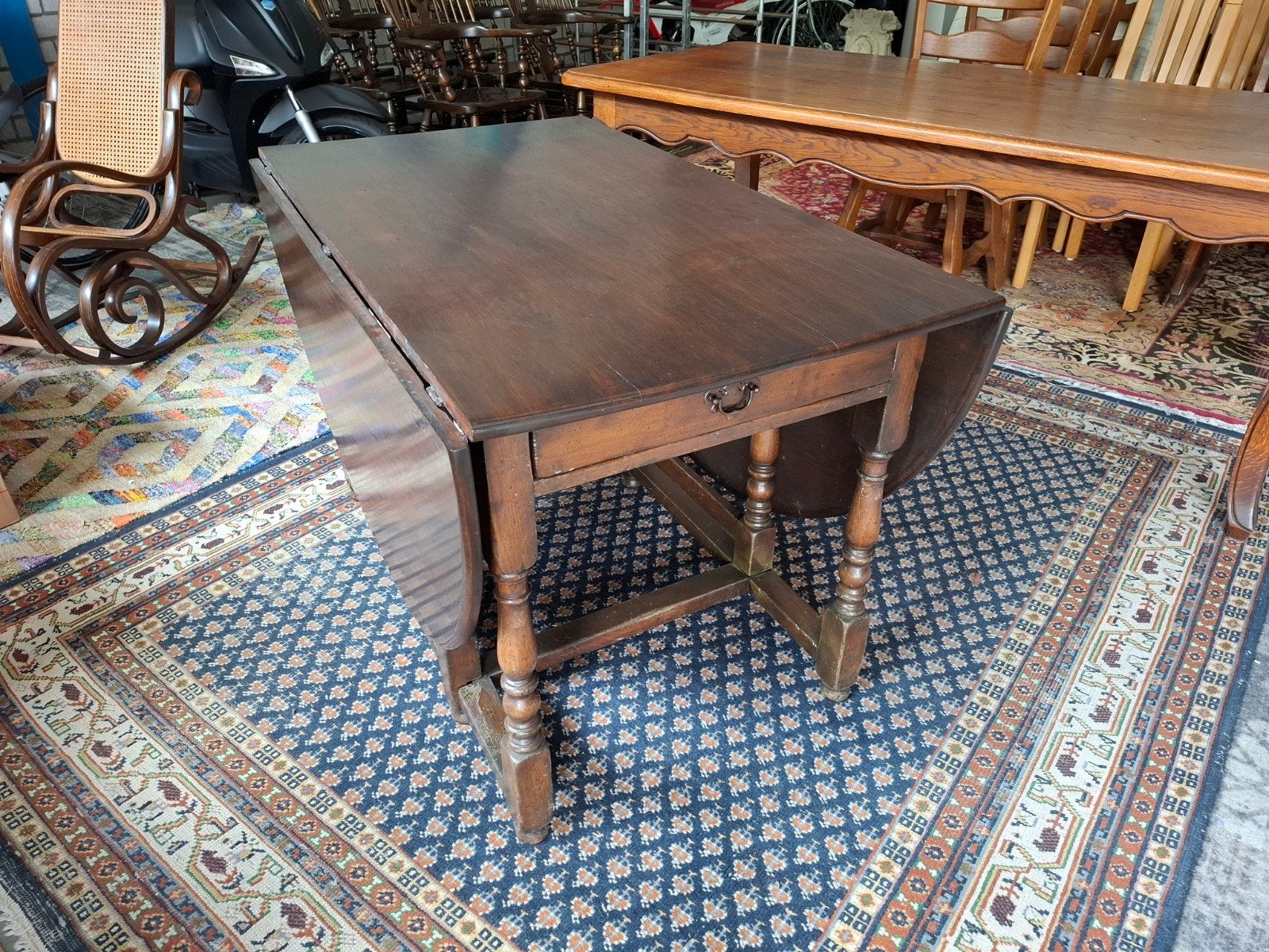 Vintage RAC Gateleg tafel massief eiken. Zie foto's,, Ophalen
