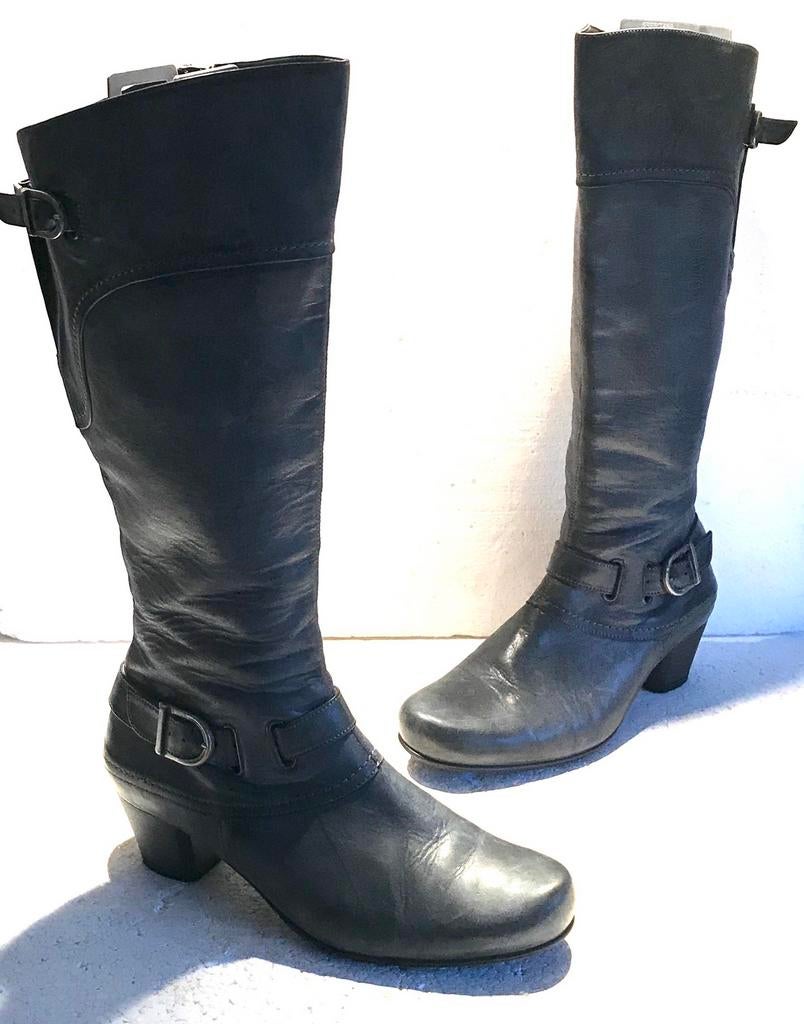 Durea design kwaliteit dames laarzen 39 UK 5,5 H, Ophalen of Verzenden, Zo goed als nieuw, Zwart, Hoge laarzen