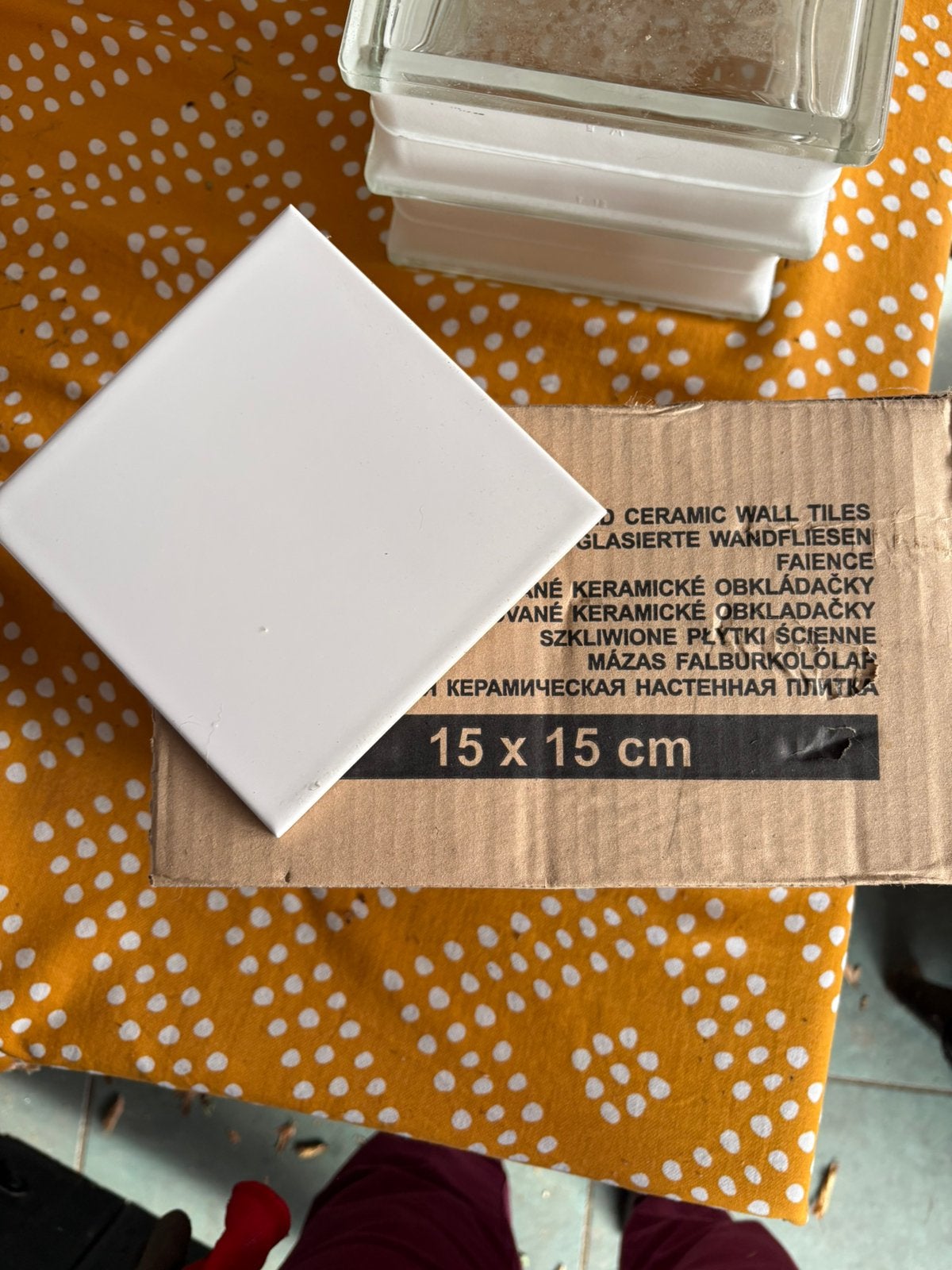 Ong 70 witte tegels 15x15, Ophalen, Minder dan 20 cm, Zo goed als nieuw, Minder dan 5 m²