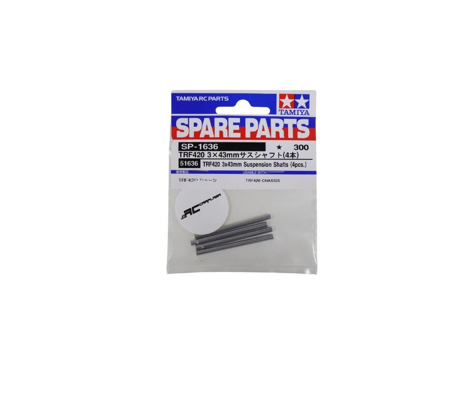 Tamiya 51636 Rc TRF-420 3X43Mm Sus Shafts 4Pcs, Verzenden, Nieuw, Onderdeel