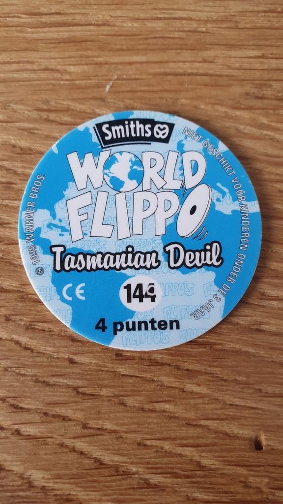 Wit rondje/ vlek op 4 misdruk #144 Tasmanian Devil, Verzamelen, Ophalen of Verzenden, World, Losse flippo's