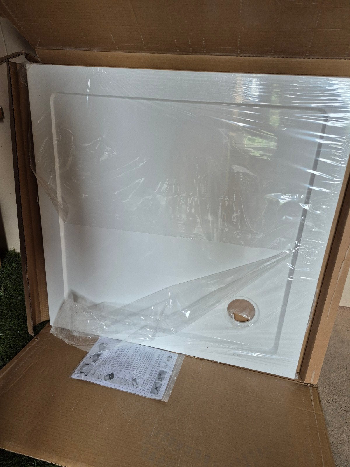 Nieuwe Helion 90 douchebak 90x90 cm wit composiet, Ophalen of Verzenden, Nieuw
