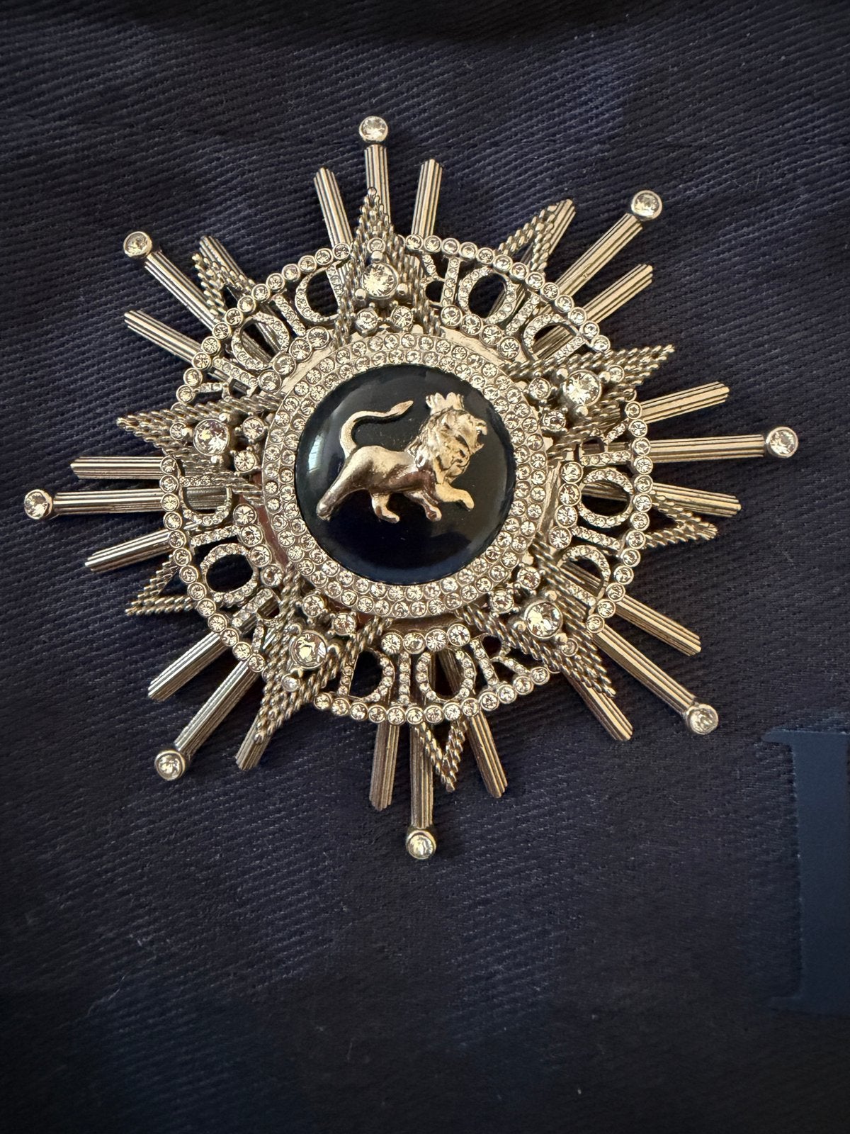Christian Dior Broche, zilver, origineel!, Ophalen of Verzenden, Zo goed als nieuw, Goud, Overige materialen