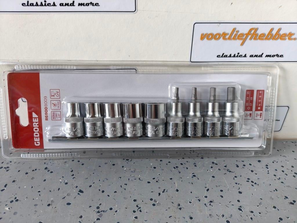 Gedore red R68008009 doppenset, aandraaikant 1/2", Nieuw, /, /, Ophalen of Verzenden