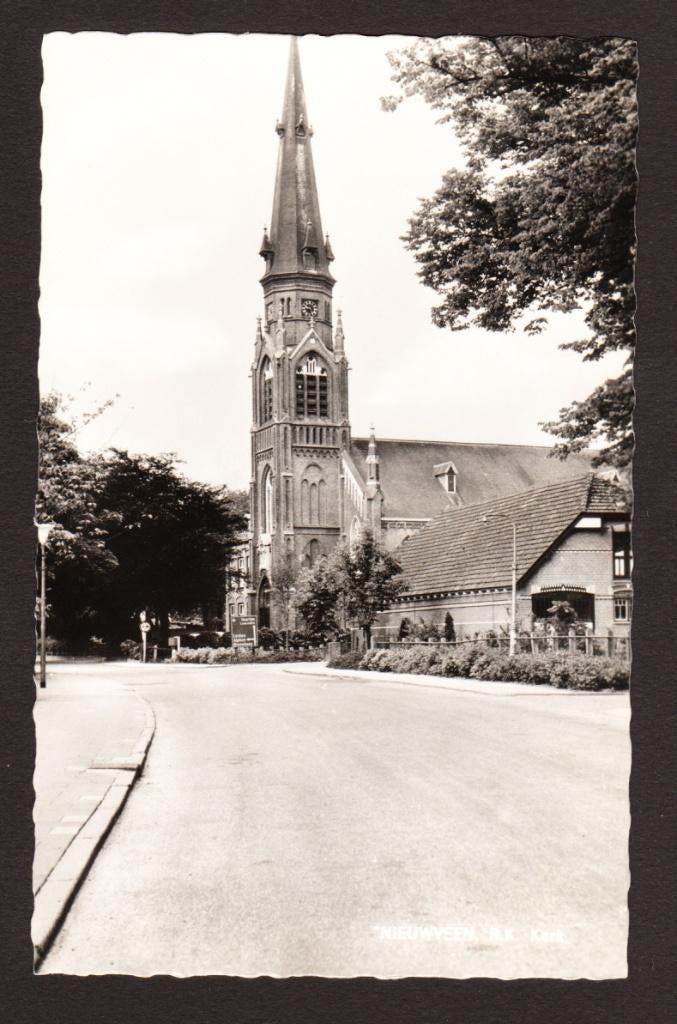 Nieuwveen (nabij Uithoorn en Alphen aan den Rijn) - RK Kerk, Verzamelen, Verzenden, 1960 tot 1980, Ongelopen, Zuid-Holland