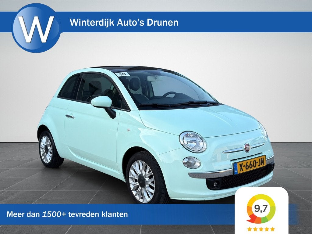 Fiat 500 0.9 TwinAir Lounge Airco|Panorama|DigitaalDash|BT, Voorwielaandrijving, 86 pk, 905 kg, Bedrijf