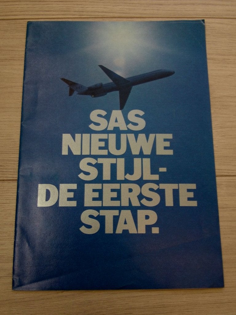 Brochure Scandinavian Airlines Nieuwe stijl - De eerste stap, Verzenden, Gebruikt, Boek of Tijdschrift
