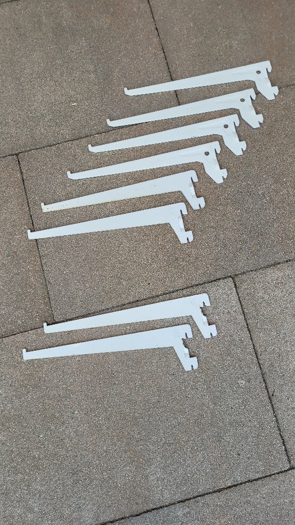 6 stuks witte F-systeem plankdrager 25 cm, Ophalen of Verzenden, Gebruikt, Minder dan 50 mm, Overige typen