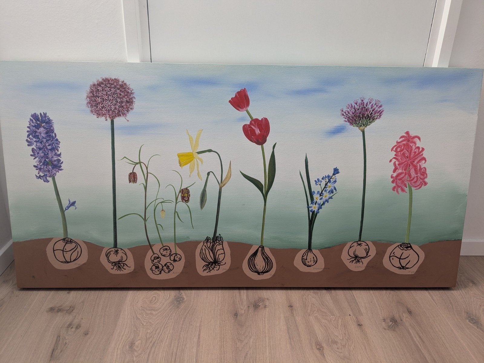 Schilderij met bloemen, Ophalen