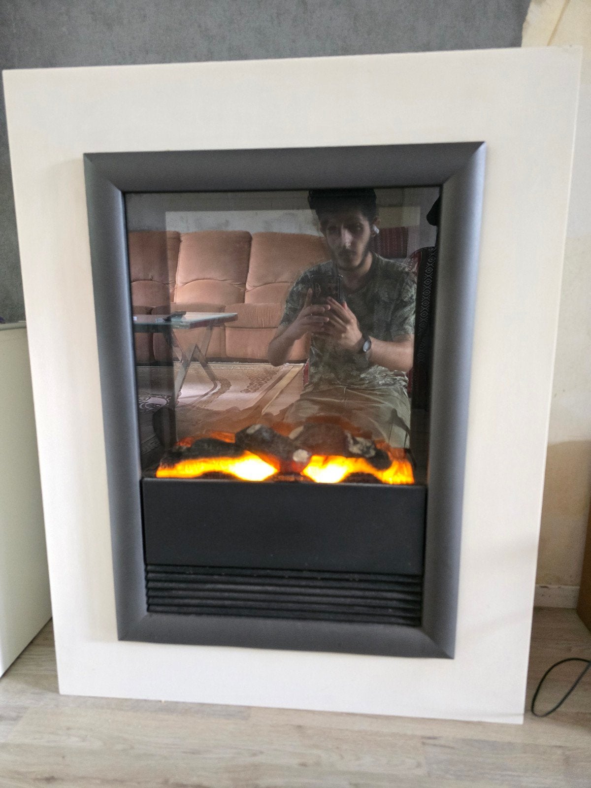 Elektrische Sfeerhaard met Verwarming, Ophalen, Zo goed als nieuw, Vrijstaande haard, Elektrische haard