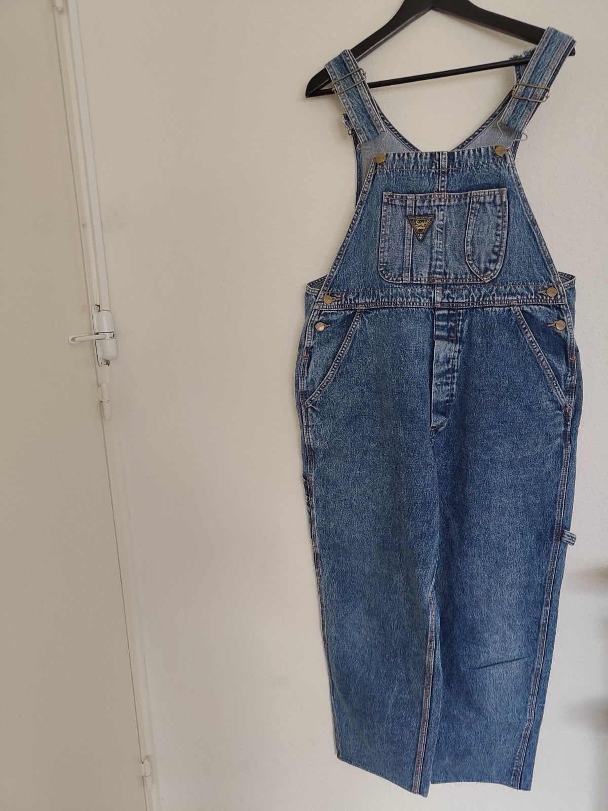 Jeans tuinbroek maat 30-26 inch., Ophalen of Verzenden, Zo goed als nieuw, Maat 38/40 (M), Blauw