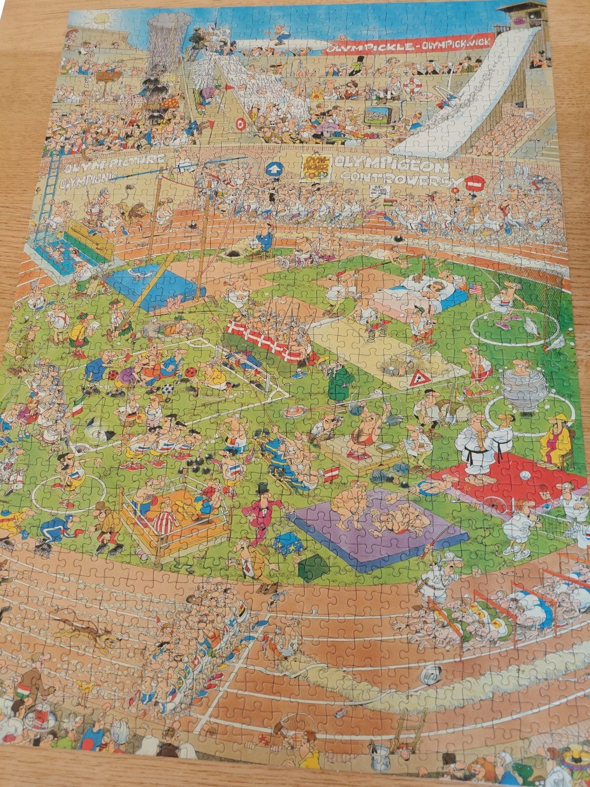 Jan van Haasteren Olympische Spelen 1000 stukjes, Ophalen, 500 t/m 1500 stukjes, Gebruikt, Legpuzzel