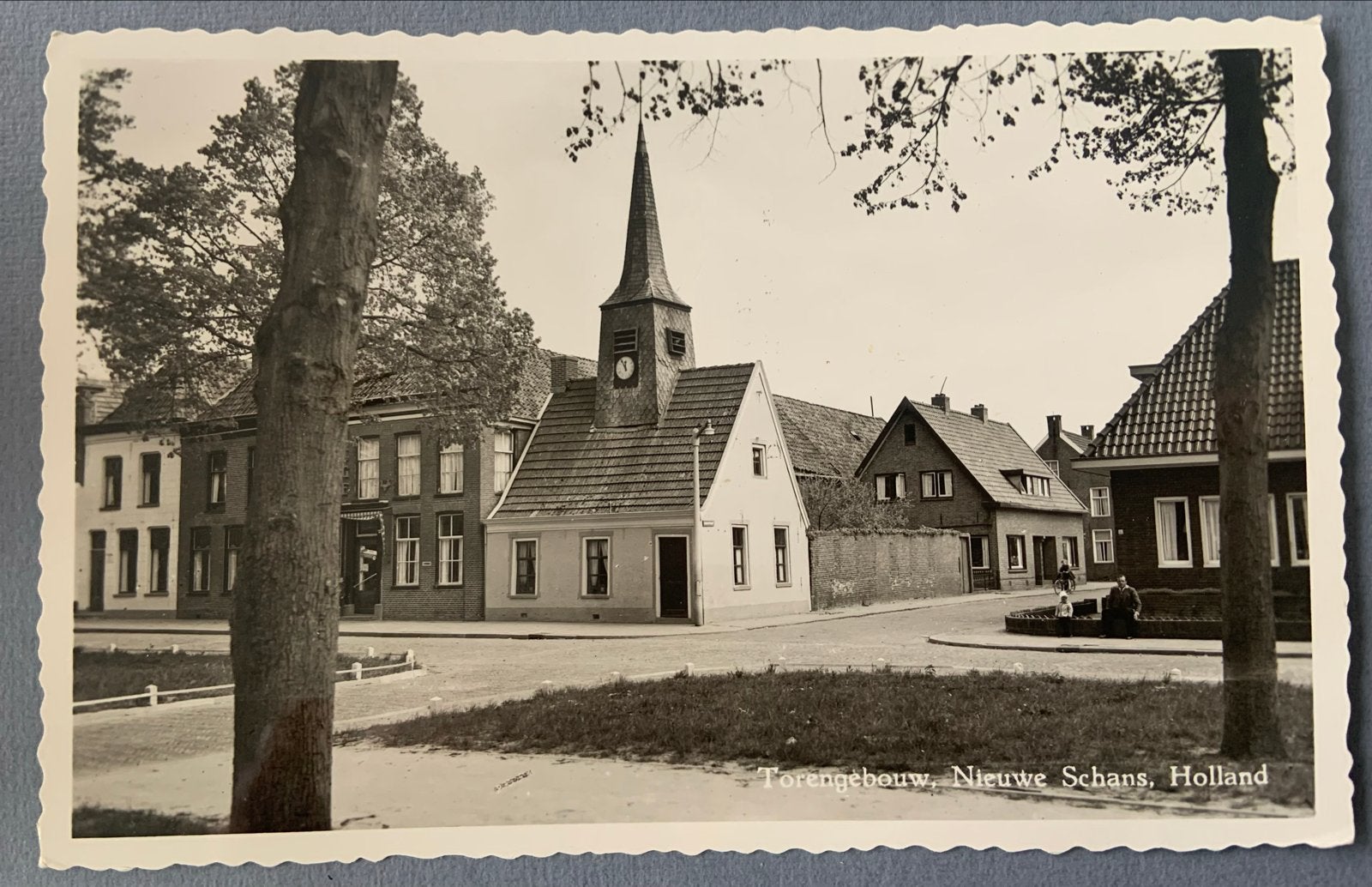 Oude ansichtkaart Nieuwe Schans, Torengebouw, gestempeld 196, Verzenden, 1940 tot 1960, Gelopen, Groningen