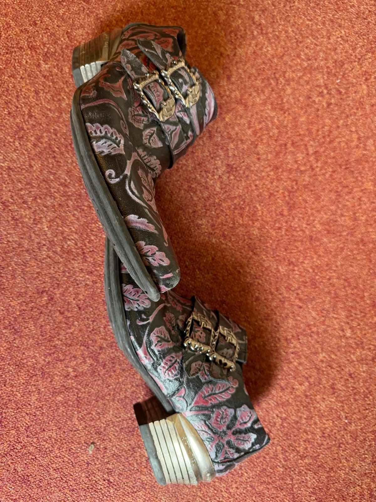 Originele New Rock schoenen met gespen maat 41, Kleding | Heren, Ophalen, Zo goed als nieuw, Zwart