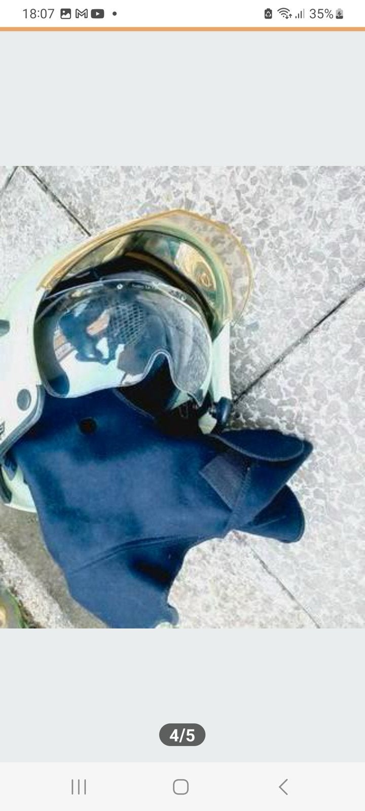 Brandweerhelm MSA F1 XF, Ophalen of Verzenden, Met vizier, Gebruikt