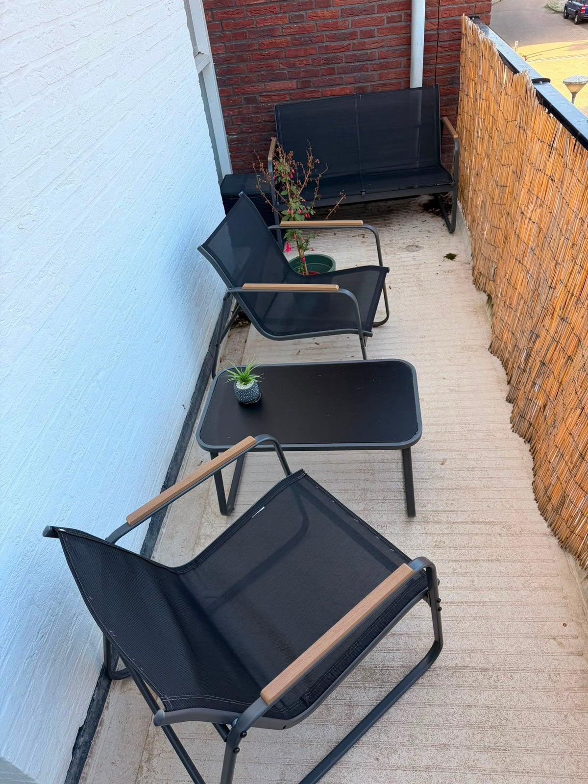 Complete tuinset - grijs - bankje stoelen tafel, Tuin en Terras, Ophalen, Aluminium, Tuinset, Bank