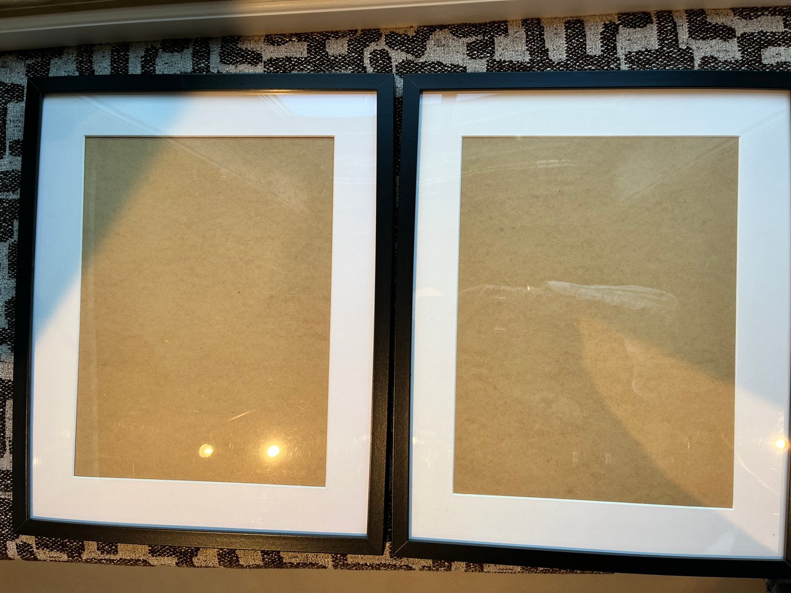 2 zwarte Ikea Ribba passe partout lijsten, Gebruikt, 52 cm, 43 cm, Ophalen of Verzenden