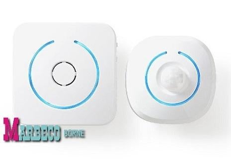 Draadloze Deurbel met bewegingssensor, Alarm, Sound + Light
