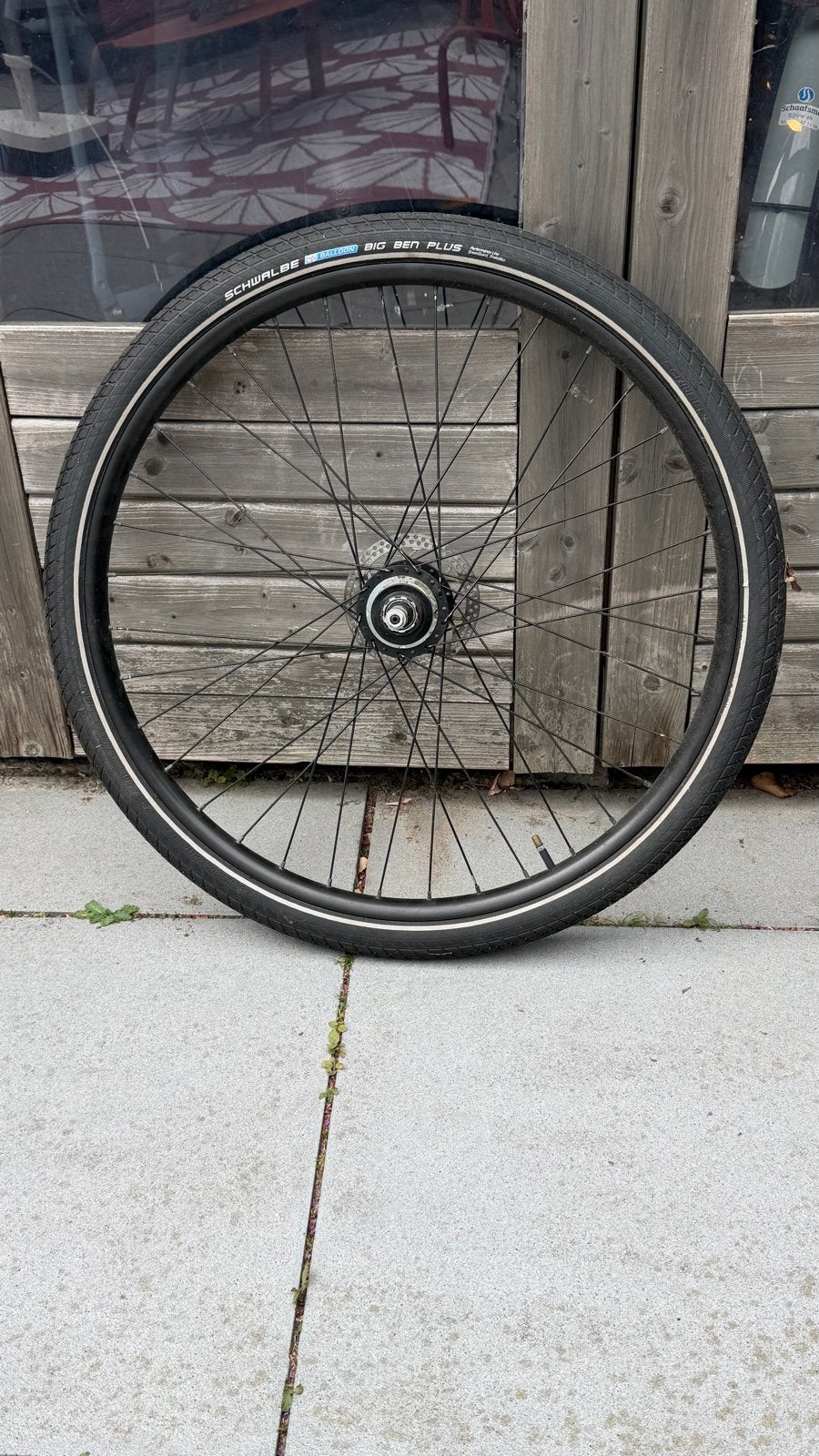 S3 achterwiel met Schwalbe Big Ben Plus band en schijfrem, Fietsen en Brommers, Gebruikt, Aluminium, Ophalen, Elektrische fiets