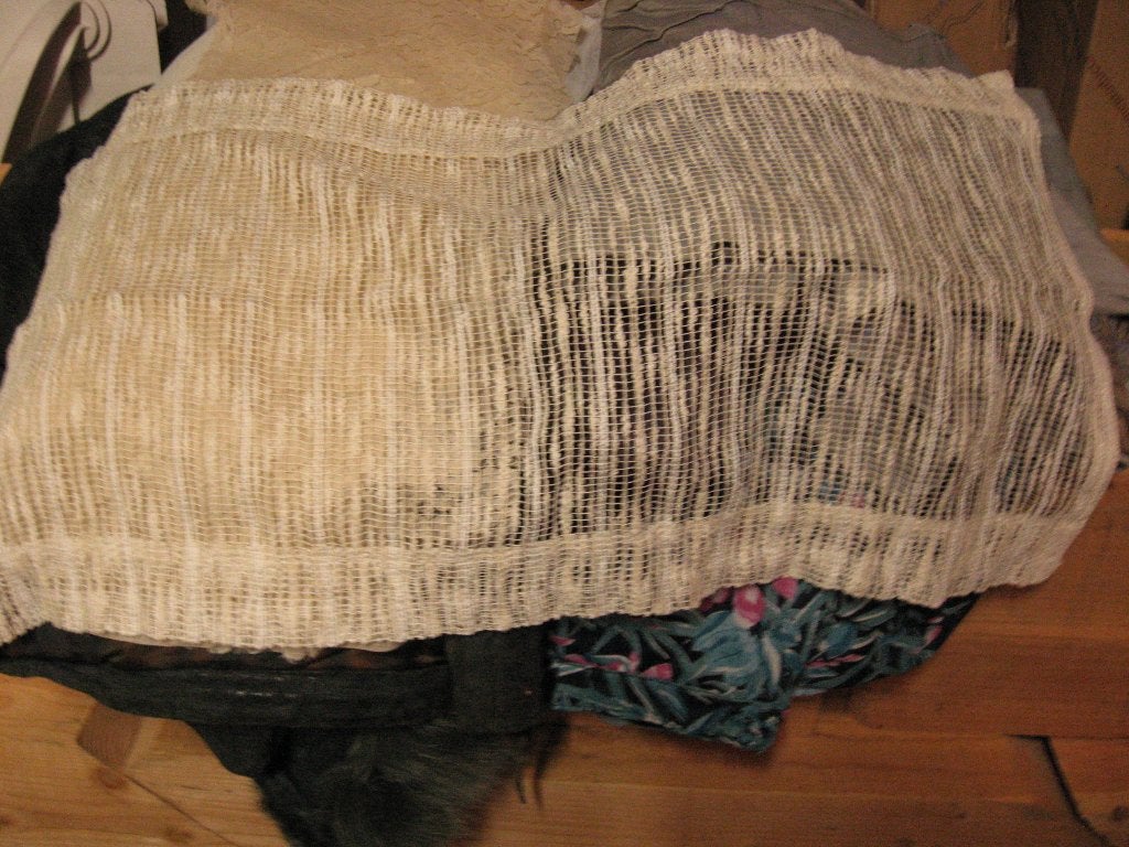 Glasgordijnen crème, Ophalen of Verzenden, Gebruikt, Crème, Minder dan 100 cm