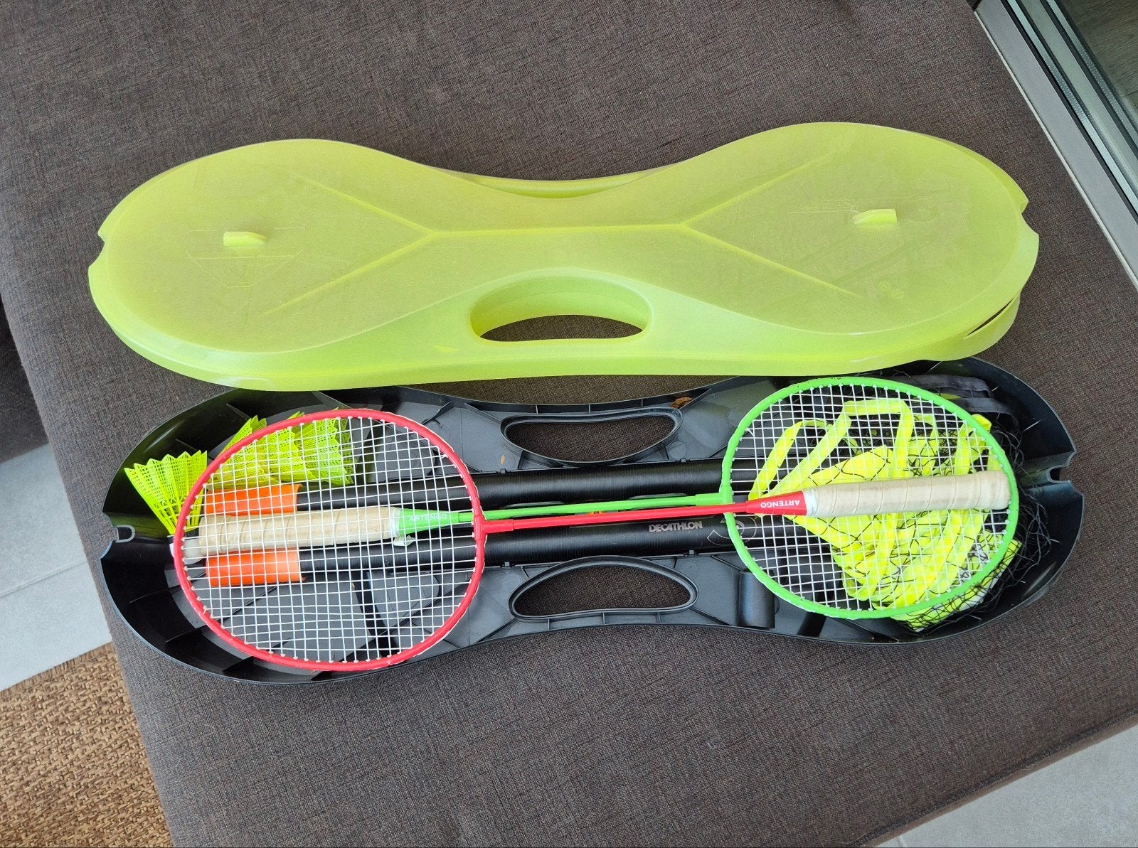 Badminton set voor buiten - Decathlon, Ophalen of Verzenden, Gebruikt, Racket(s)