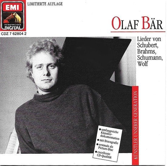 Olaf Bär Lieder von Schubert, Brahms, Schumann, Wolf CD, Ophalen of Verzenden, Romantiek, Gebruikt, Vocaal