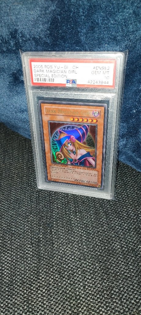 Yu-Gi-Oh PSA 10 Dark Magician Girl, Hobby en Vrije tijd, Verzamelkaartspellen | Yu-gi-Oh!, Ophalen, Gebruikt, Losse kaart, Foil