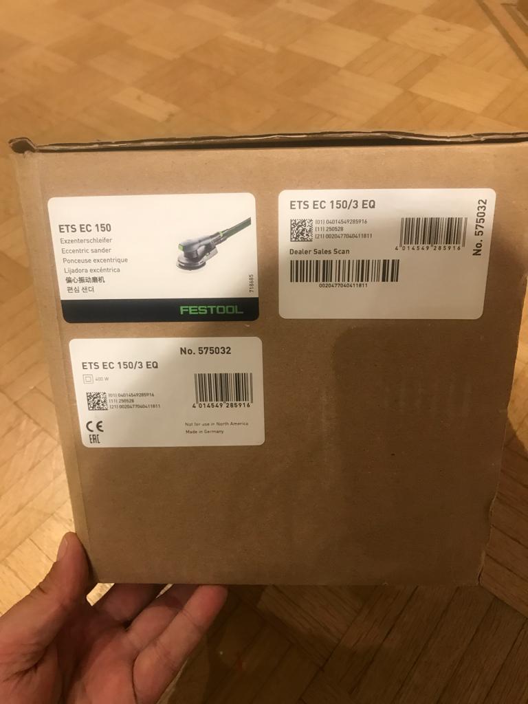 Festool ets ec 150/3 nieuw in karton, Ophalen of Verzenden, Nieuw