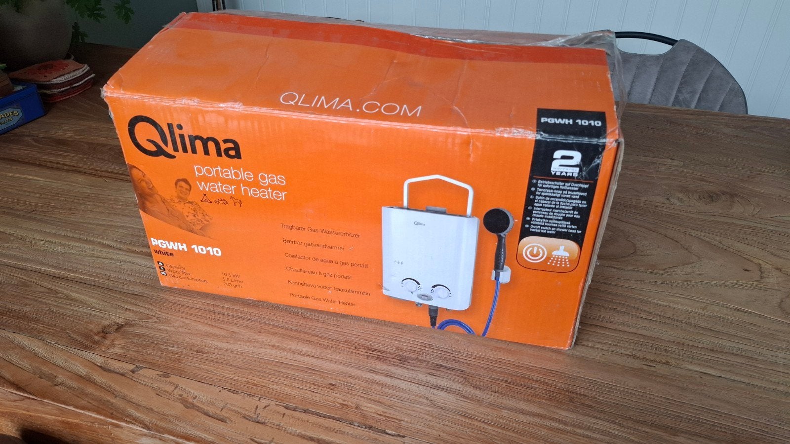 Qlima PGWH 1010 Geiser - Ideaal voor tijdelijke douche, Gebruikt, Verzenden, Geiser, Minder dan 3 jaar oud